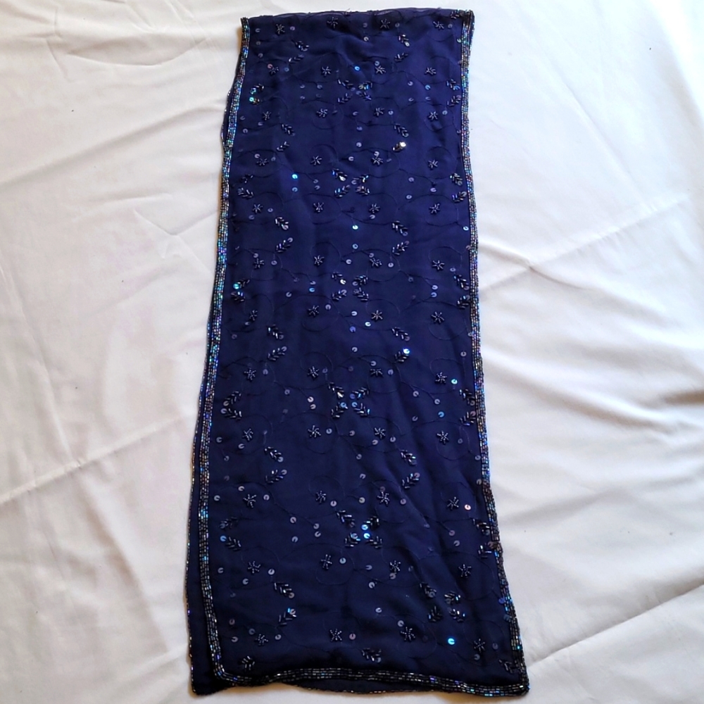 Silk beaded scarf/wrap